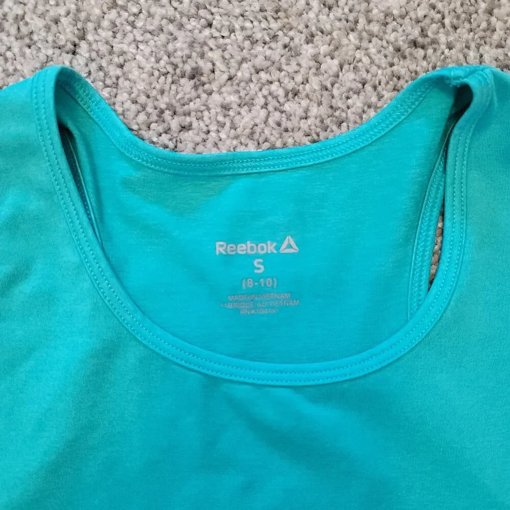 Reebok Girls Go get Em Green Tank top Small 8-10, Good Condition